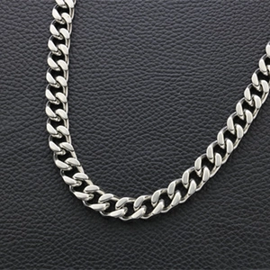 Stainless Steel Cuban Link Necklace For Men Hip Hop Punk Rock Heavy Duty Curb Chain Jewelry Silver Polished Necklaces