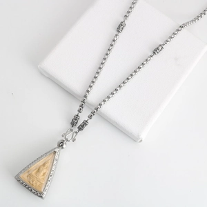 Vintage Stainless Steel Thai Amulet Necklace Chain Retro Religious Jewelry With Hooks For Pendant Men Women