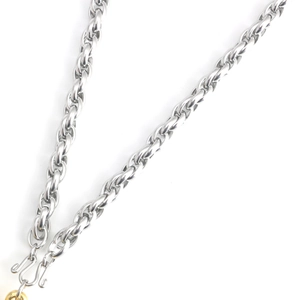 Chaîne torsadée en acier inoxydable argenté avec double crochet en S pour pendentif