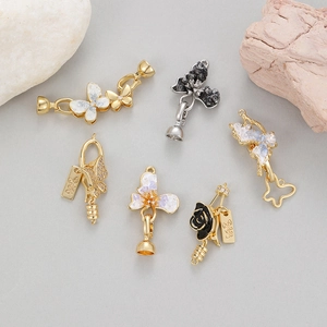 Gouden en zilveren vlinder- en bloemsieraden sluitingen voor DIY parelkettingen