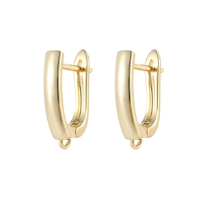 14k gold-filled leverback earring findings with loop for DIY jewelry making