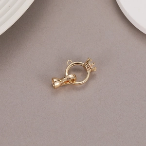 Connecteur bijoux couronne dorée pour colliers et bracelets DIY avec fini poli