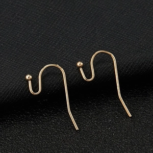 Crochets d'oreilles classiques plaqués or 14K avec perle pour création bijoux DIY