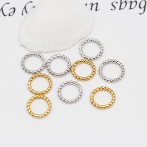 Anneaux de Jonction Fermés en Cuivre Torsadé Plaqué Or 14K pour Fabrication de Bijoux DIY Accessoires Minimalistes Métalliques