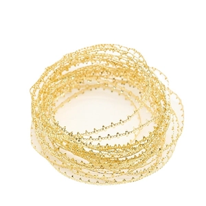 Roll of 14K gold plated lace edge wire for DIY jewelry making and handmade accessories