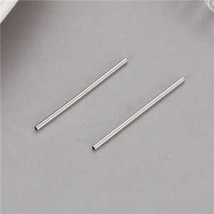 Paire de perles en tube d'acier inoxydable plaqué or 14K pour bracelets artisanaux