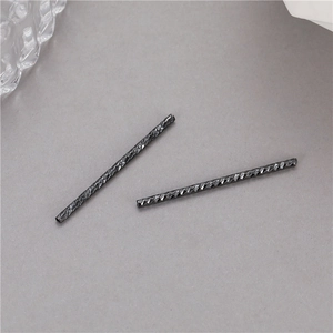 Perles tubulaires texturées en métal noir plaqué or 14K pour la création de bijoux