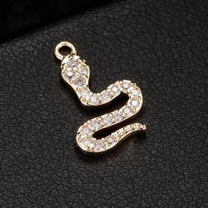 Ciondoli a Forma di Serpente in Rame con Strass in Stile Occidentale Connettori Mano di Fatima Componenti Gioielli Fai-da-te