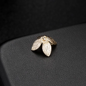 Gold flower jewelry pendant with 14K plating and brushed metal texture for DIY crafts