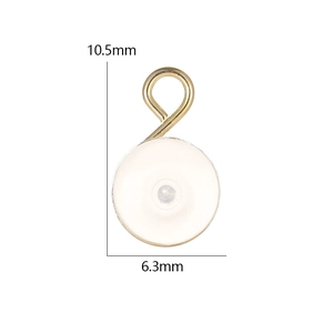 Fermoirs de boucles d'oreilles en silicone avec anneau doré 10,5mm x 6,3mm