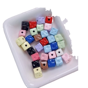 7mm colorful cheese cube dice beads for DIY jewelry and handmade necklace crafting