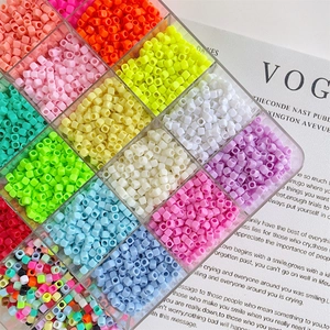Macaron Acrylic Square Cube Spacer Beads Large Hole DIY Jewelry Making Supplies For Phone Chain Keychain Handcraft Decor