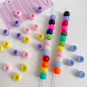 Bunte 12mm große Lochperlen aus Acryl für DIY-Schmuck und Handyketten Zubehör