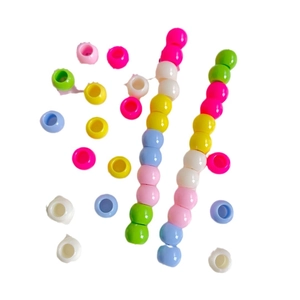 Bunte 12mm runde Kunststoffperlen mit großem Loch für DIY-Handyketten und Schlüsselanhänger