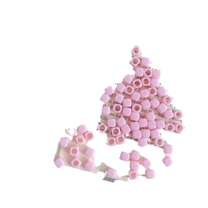 Pink macaron acrylic cube beads for DIY jewelry and phone chain accessories