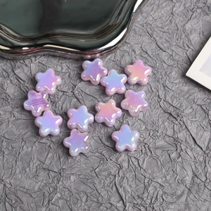 Perline a stella iridescenti con riflessi olografici per gioielli fai-da-te e catene