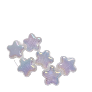 Perle a stella viola scintillanti con glitter iridescenti per gioielli fai da te e hobby