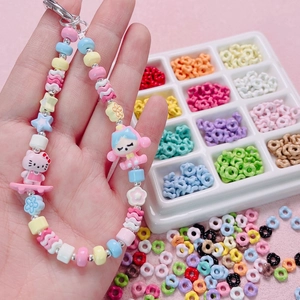 Colorful Alloy Wave Edge Spacer Beads Polka Dot Design Loose Beads For DIY Jewelry Making Mobile Phone Chain Accessories