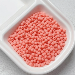 6mm matte pink rubberized round beads for DIY handmade jewelry and phone chains