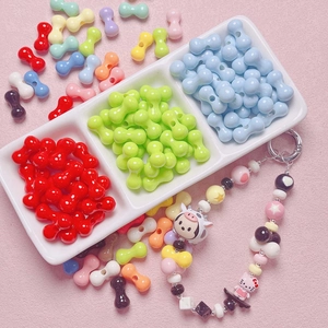 Bunte Makronen Knochen Perlen für DIY Schmuckherstellung und Handyketten Zubehör