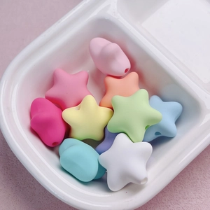Colorful macaron star acrylic beads for DIY jewelry making and phone chain crafts