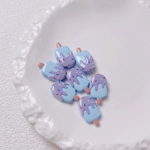 Schattige blauwe en paarse ijsvormige acryl kralen voor DIY sieraden en telefoonkettingen