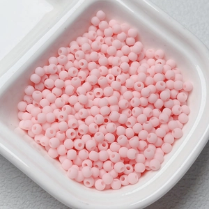 4mm pale pink matte spacer beads with rubber finish for DIY jewelry and phone chains