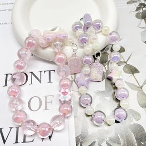 Perle in acrilico pastello da 16mm per ciondoli telefono con tulipani e fiori