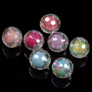 Faceted AB colorful crystal beads for jewelry making with vibrant multi-color inner cores