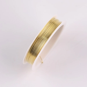 Fil métallique doré sur bobine pour création de bijoux DIY et accessoires artisanaux