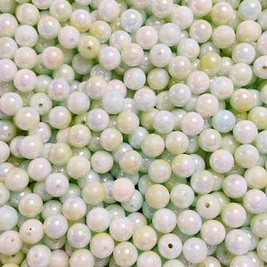 Perles en acrylique aurore arc-en-ciel vert menthe pour la création de bijoux DIY
