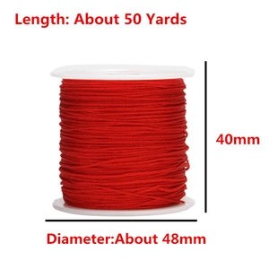 45m spool of red 72 jade cord for handmade jewelry weaving and DIY bracelet crafting