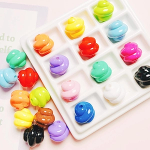Colorful twist beads in various vibrant colors for DIY phone chains and keychains