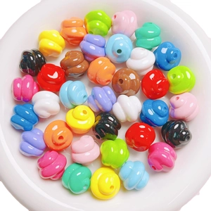Colorful spiral twisted beads for DIY jewelry making and phone chain accessories