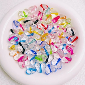 Colorful bubble heart-shaped acrylic beads for DIY necklace and bracelet jewelry making