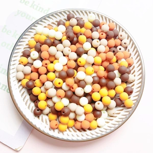DIY colorful 6mm acrylic beads in matte earthy tones for jewelry making and phone chains