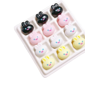 20mm colorful acrylic bunny beads for DIY phone chains and keychain accessories