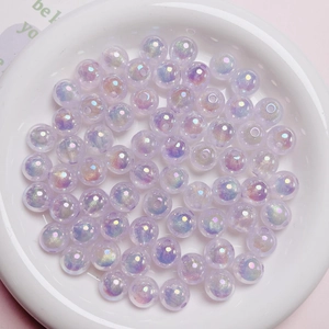 Perles de météore lavande lumineuses avec revêtement aurora pour bijoux DIY créatifs
