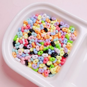 Colorful acrylic peanut twin beads for DIY jewelry making necklaces and bracelets