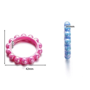 Acrylic Mabe UV scratch-resistant 42mm circle beads for DIY jewelry making accessories