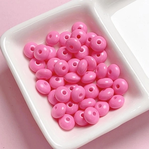 Macro di perline di abaco in acrilico rosa macaron per gioielli fai-da-te e catene per telefoni