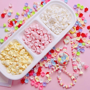 Pastel acrylic lily of the valley flower beads for DIY jewelry and phone chain making