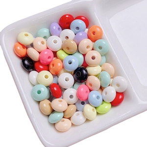 Perline colorate in acrilico macaron per gioielli fai-da-te e ciondoli per cellulari