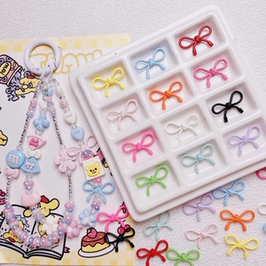 Alloy Bowknot Beads Colorful Spray Painted Bow Charms For DIY Jewelry Making Phone Chain Keychain Premium Craft Accessory