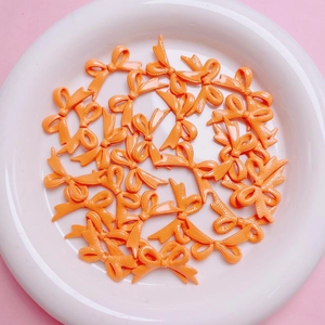 Leuchtend orangefarbene Schleifenperlen aus Legierung mit Webstruktur für DIY-Schmuck