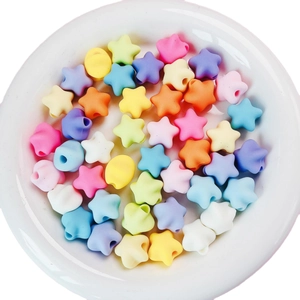Bunte 16mm Sternperlen in Macaron-Farben mit mattem Finish für DIY Schmuck und Basteln