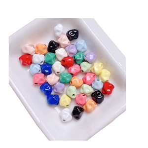 Cuentas de aleación lacada de 7mm en forma de carambola para creación de joyas DIY
