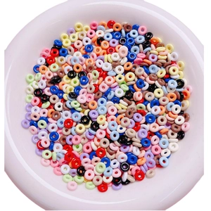 Colorful alloy donut spacer beads for DIY jewelry making and phone chain accessories