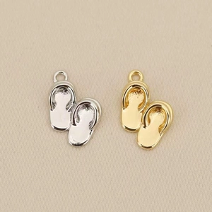 Ciondolo infradito 3D in oro e argento per accessori per la creazione di gioielli fai da te