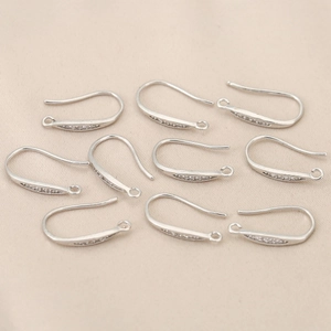 Set de 9 ganchos para pendientes chapados en oro 18k con micro-pave de circonitas para joyas